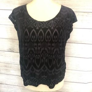 Forever 21 Velvet Sheer Crop Top